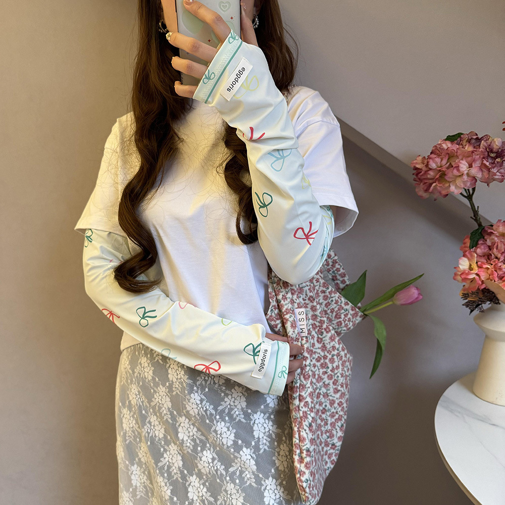 Quality summer protection sleeve with bow for students