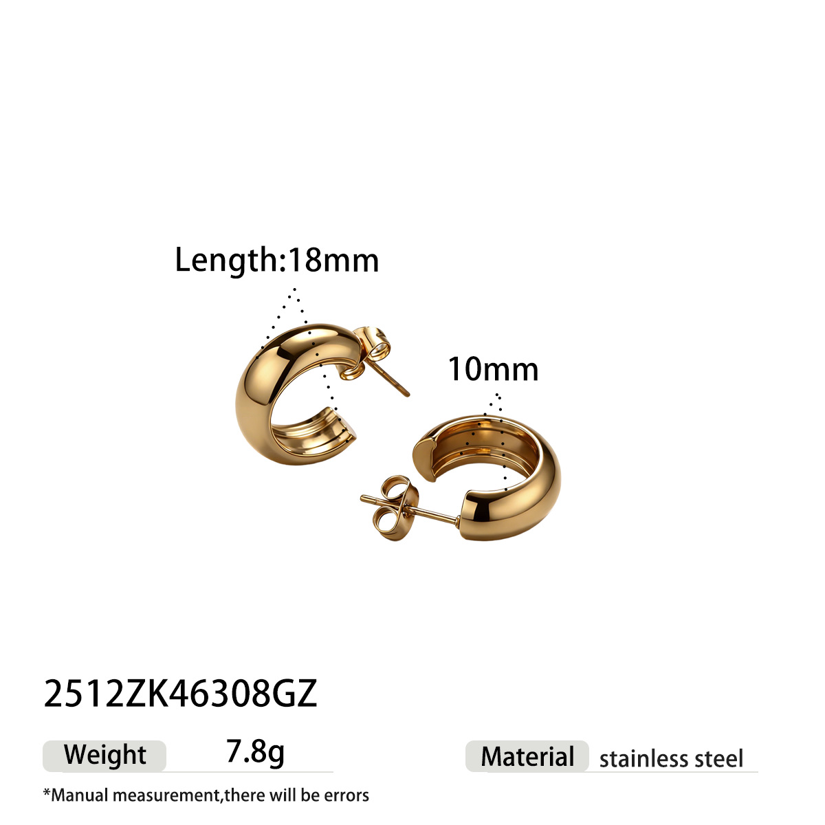Taina europa y americana pernos de acero inoxidable lujoso ligero de alta calidad personalidad de moda oro y plata pernos de dos colores para mujeres no desvanecen mujeres image 14