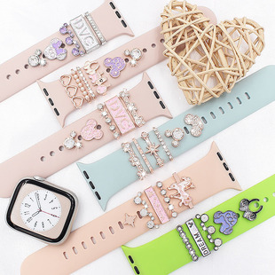 For apple watch watch watch watch watch watch watch watch watch watch with silicone watch strap decoration ring