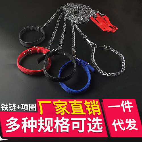 Factory direct sales pet dog chain dog leash pet collar pet supplies drop shipping wholesale