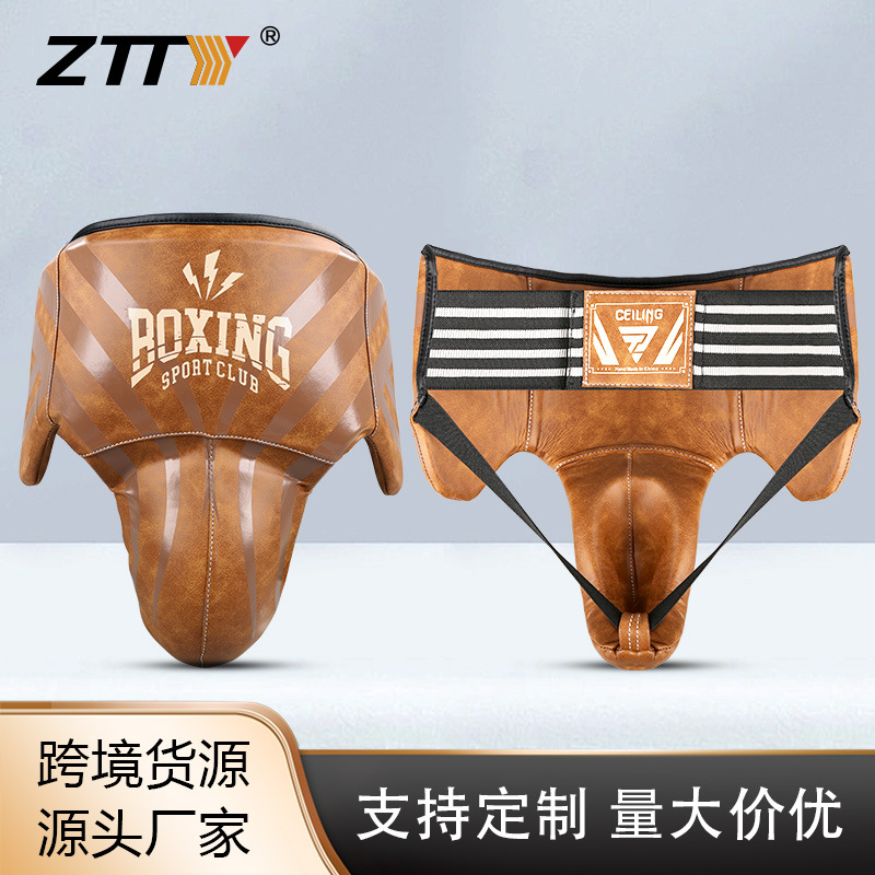 Ztty Boxing Crotch Protection Microfiber Adult Sanda Taekwondo Fighting Training Men's and Women's Vaginal Protection Thickeneded Protective Gear