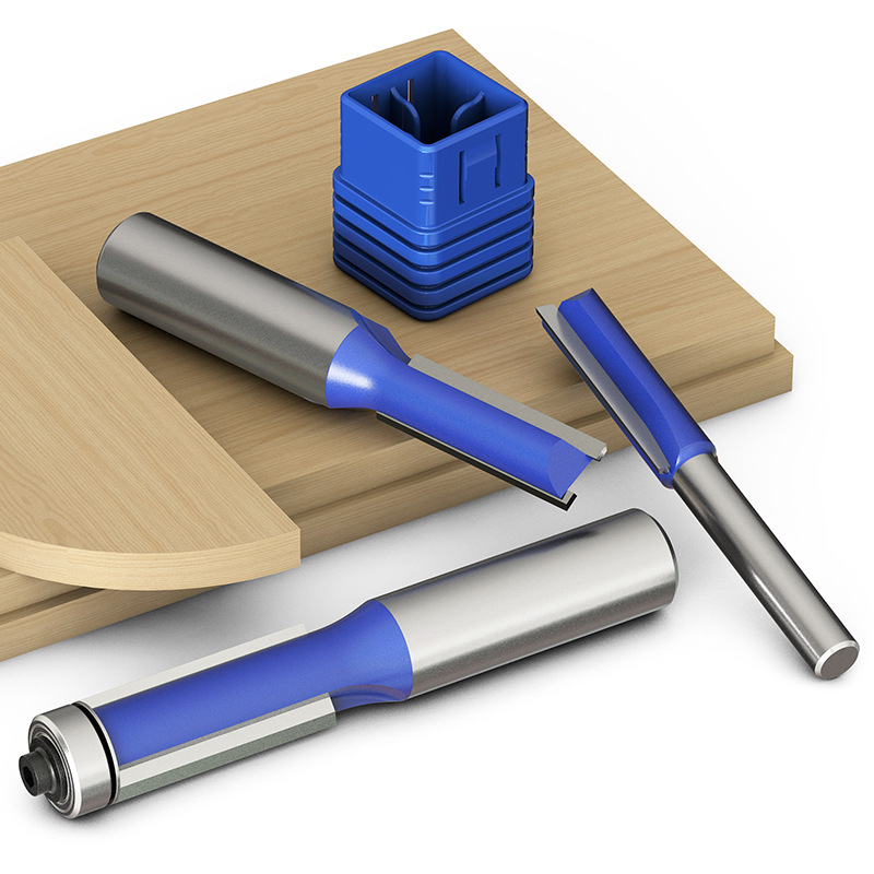 雙刃直刀木工銑刀木用刀具開槽刀修邊機刀頭拉槽開料刀電木銑