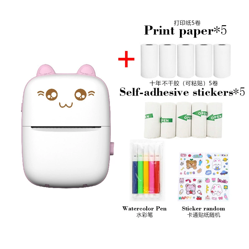 Pocket Photo Printer C9, handheld Bluetooth thermal printer, 200 DPI, battery-powered