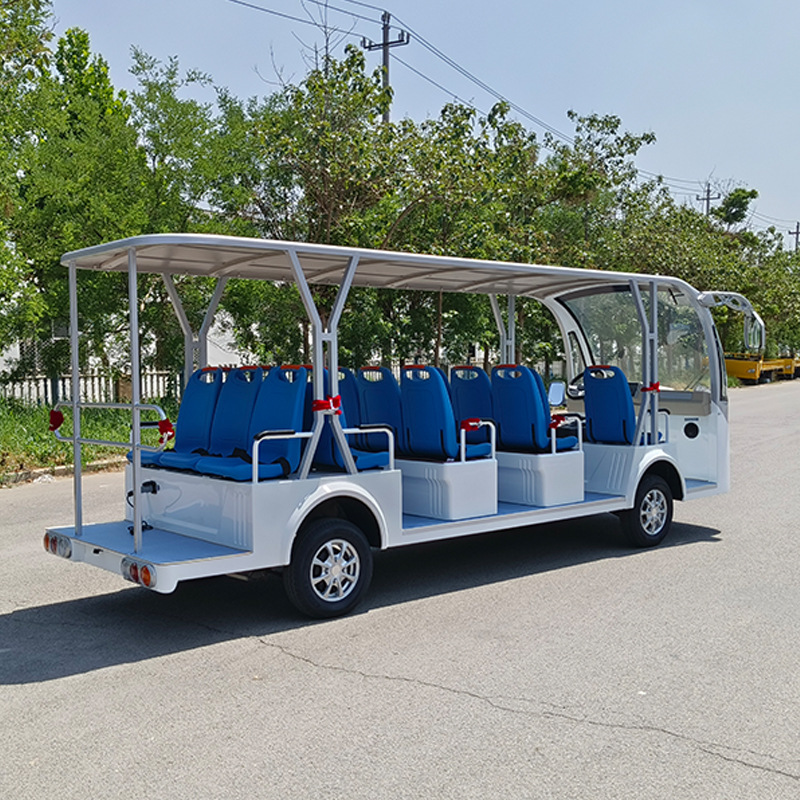 Double-Headed Electric Four-Wheel Sightseeing Vehicle, Tourist Vehicle for Scenic Spots and Parks, Tunnel Shuttle Vehicle, and Tourist Transport Vehicle