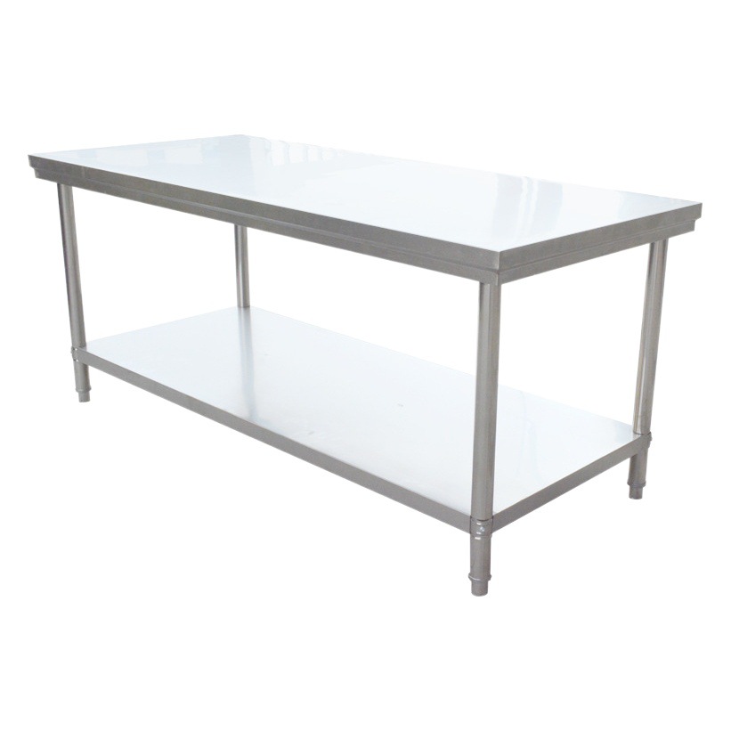 Stainless Steel Workbench Commercial Restaurant Packing Table Kitchen Double-layer Standing Rack Hoisting Table Cutting Table Operating Table