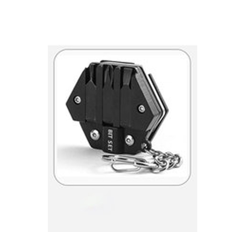 다기능 스테인리스 육각형 동전 칼 야외 휴대용 EDC 조합 스크루 드라이버 미니 포켓 접는 칼