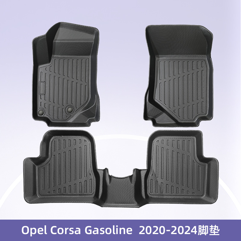 Europa para el combustible Opel Corsa 2020 - 2024 3D todo el tiempo TPE almohadilla de pie de automóvil