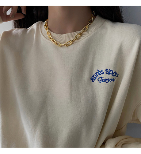 Trendy, Affordable Luxury, Niche-Style Gold-Plated Metal Chunky Chain Necklace for Women – Chic Clavicle Sweater Chain Accessory