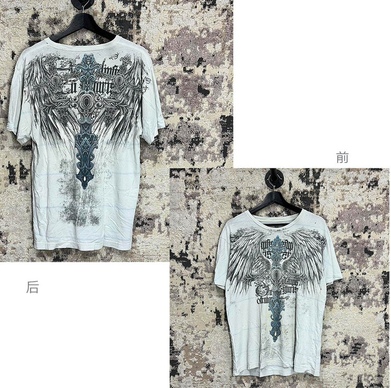 Cross-Border Plus-Size Skull Short-Sleeve T-Shirt, Dark Punk Y2K Harajuku Style, Loose Fit, Drop Shoulder, Street Fashion
