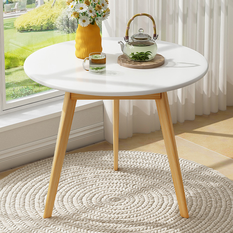 Mesa redonda pequeña para negociar, balcón, mesa de centro de ocio, mesa de recepción, combinación de mesa y silla, mesa de tienda de té con leche de café comercial simple moderna