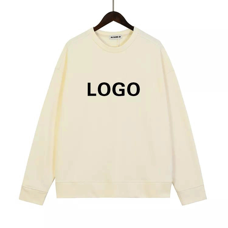 Customized Fall/Winter Men's and Women's Round Neck French Trap Casual Sweater Solid Color Loose Shoulder Sleeve Jacket