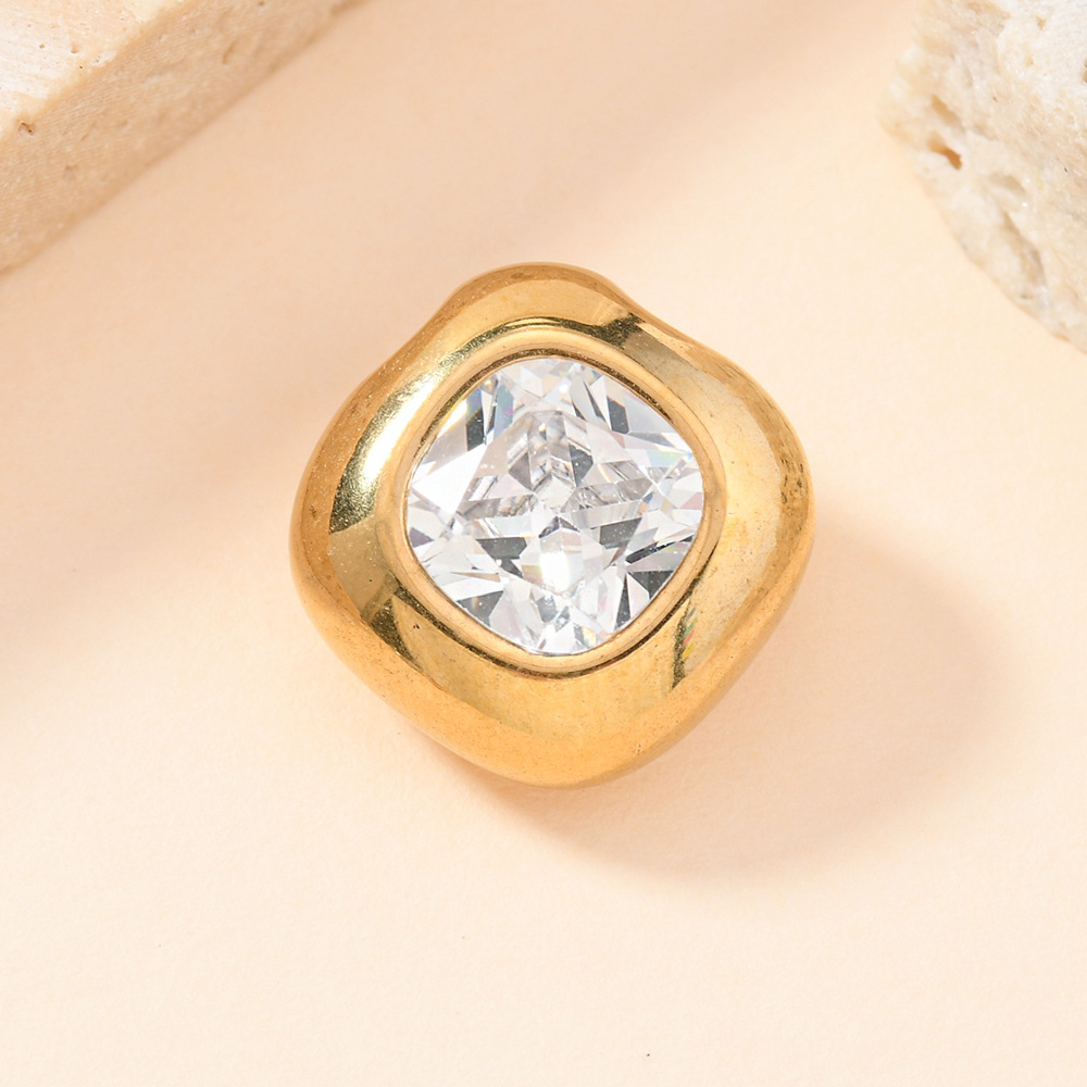 Joyas de acero inoxidable de estilo simple cuadrado redondeado accesorios de collar DIY accesorios