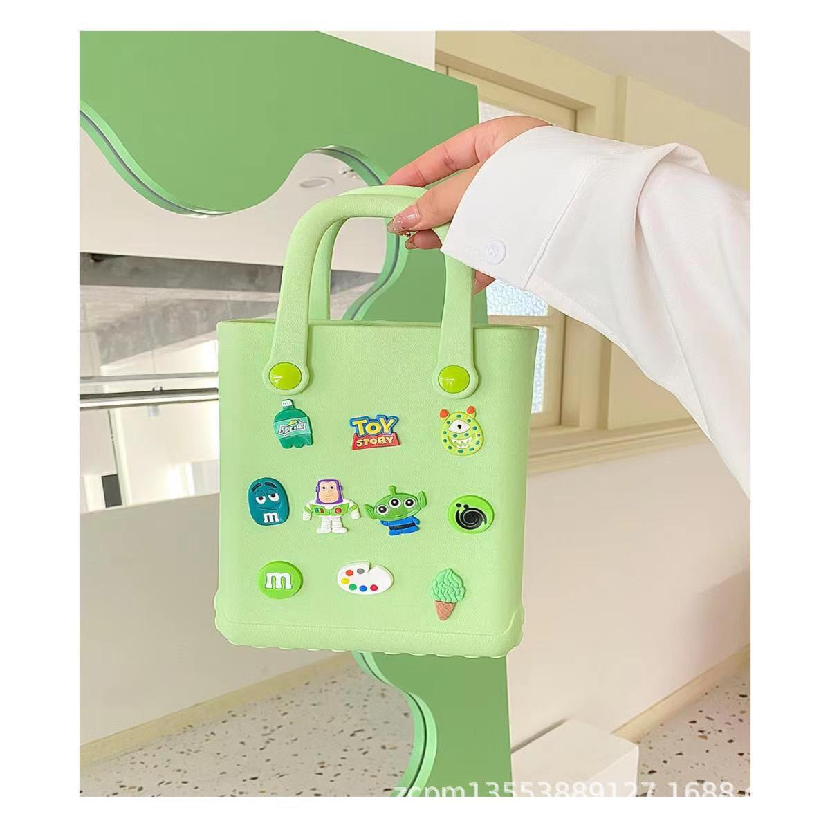 Spot al por mayor cesta de eva de un solo hombro nuevo bolso de playa de vacaciones junto al mar de gran capacidad de verano popular bolso de mano