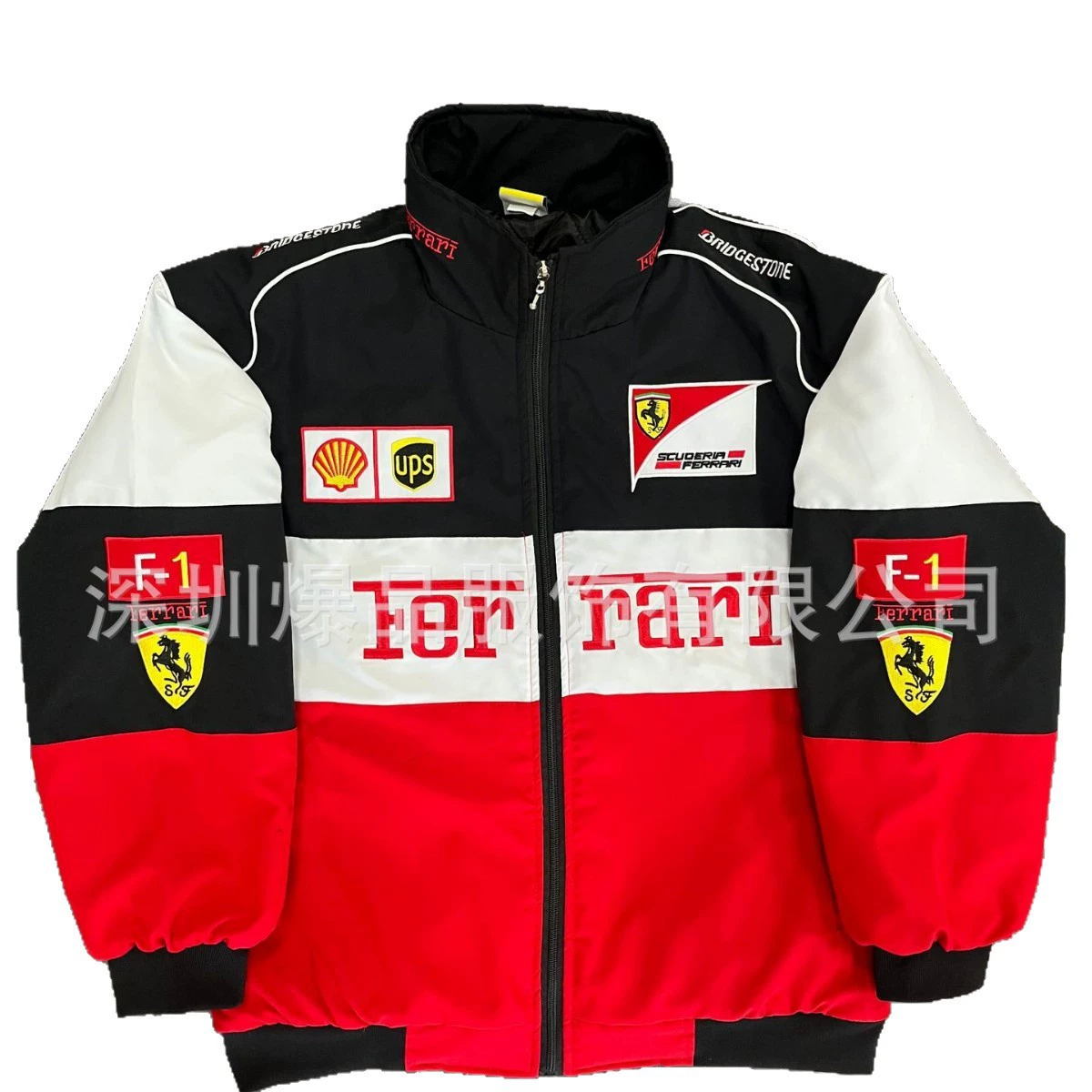 (跨境贸易), ferrari, гоночная машина, куртка, трикотаж, с вышивкой, американский стиль, версия для путешествий, индивидуальная пошивка