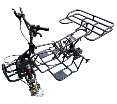 Four-wheel off-road motorcycle parts: Little Mars ATV complete vehicle frame, body frame, footrest, and rear axle assembly (Motorcycle frame) - complete-bike-frame-front-disc-brake