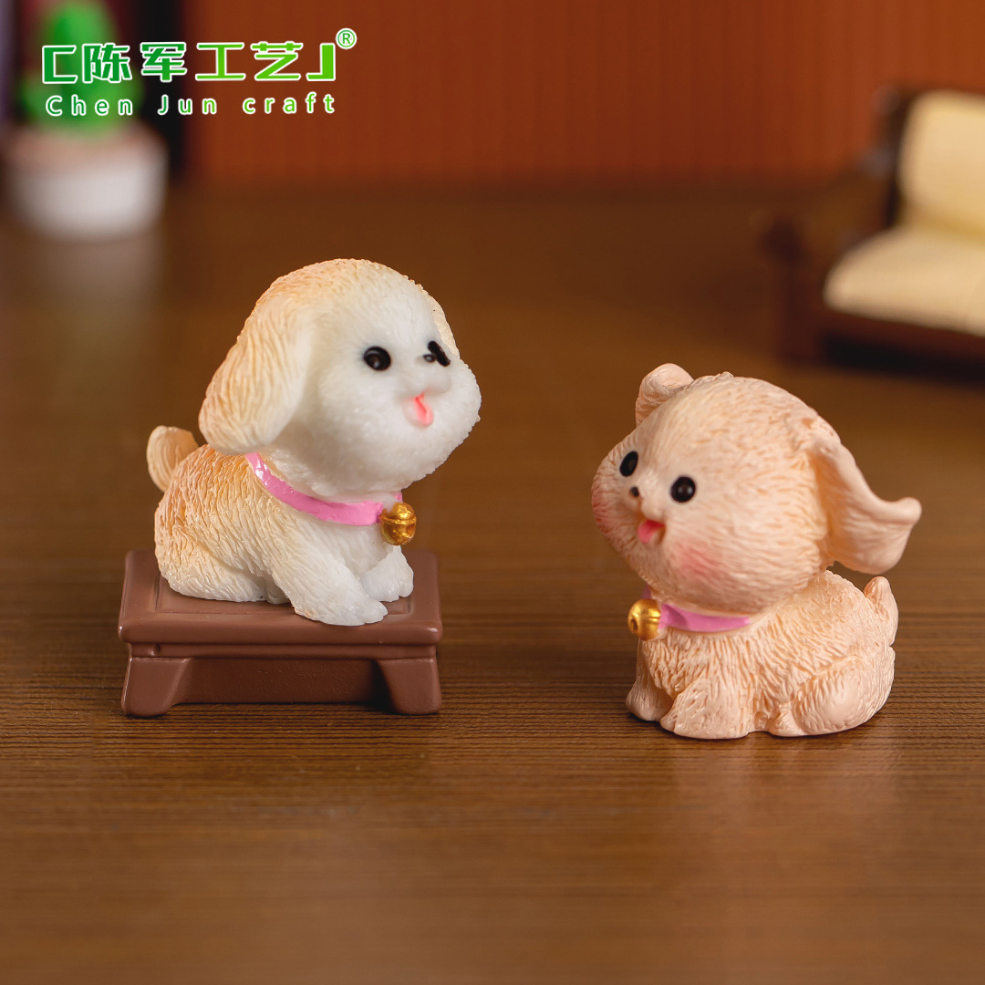 微景観創意かわいい子犬動物手作りブラインドボックスアクセサリー部品オフィスデスクトップミニ置物