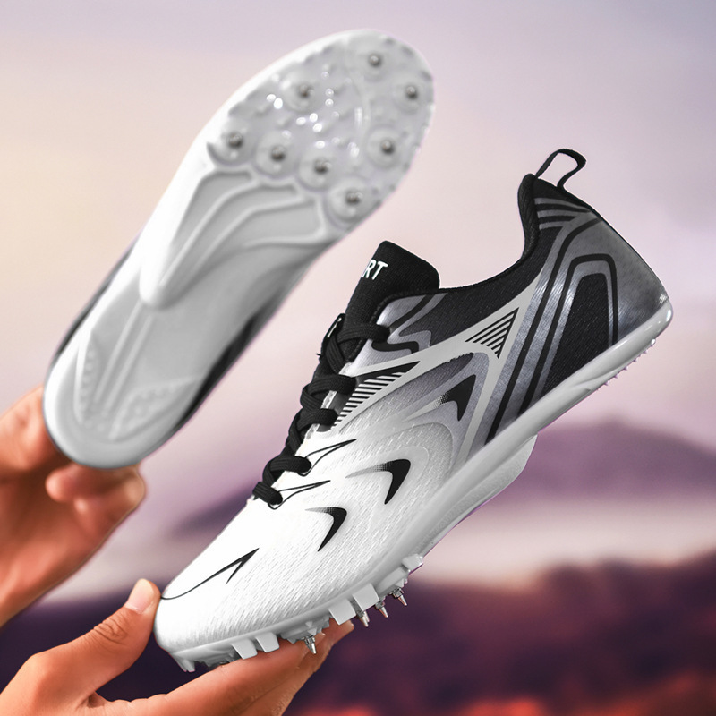 Zapatillas de Atletismo con Clavos Suela TPU Transpirable y Antideslizante para Pistas