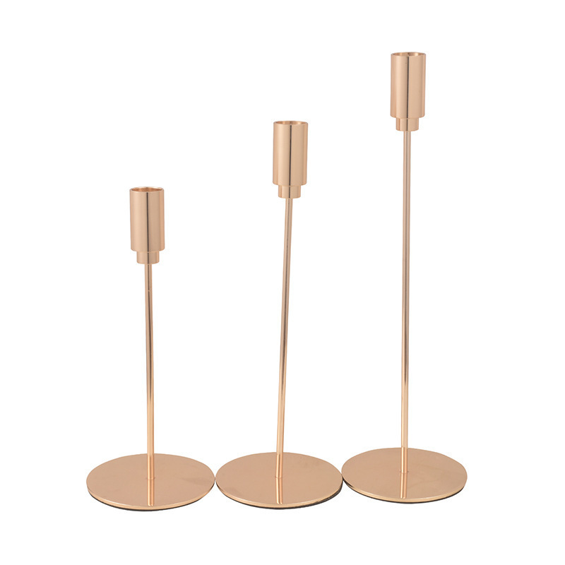 Candelabro con Forma de Copa de Hierro Decorativo para Interiores y Oficinas