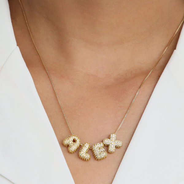 necklace with zircon