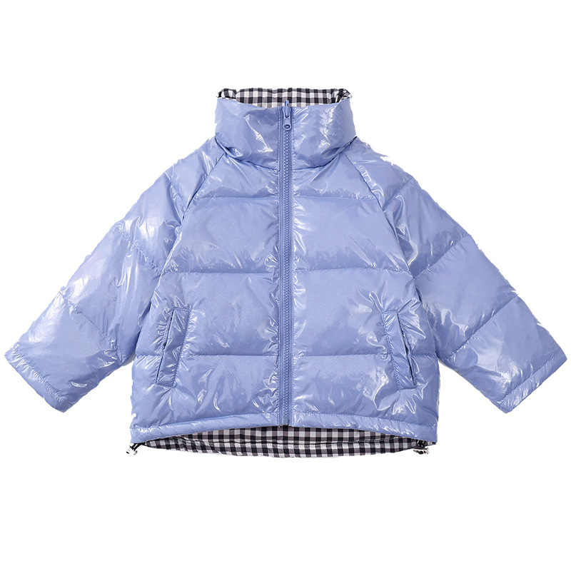 Otoño e invierno nuevos hombres y ropa de mujer niños medianos y grandes niños collar de pie chaqueta de doble cara sin lavado al por mayor