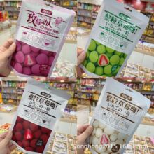 特怡诗整颗草莓哟 牛奶味 可可味 抹茶味  玫瑰味 60g*40包*箱