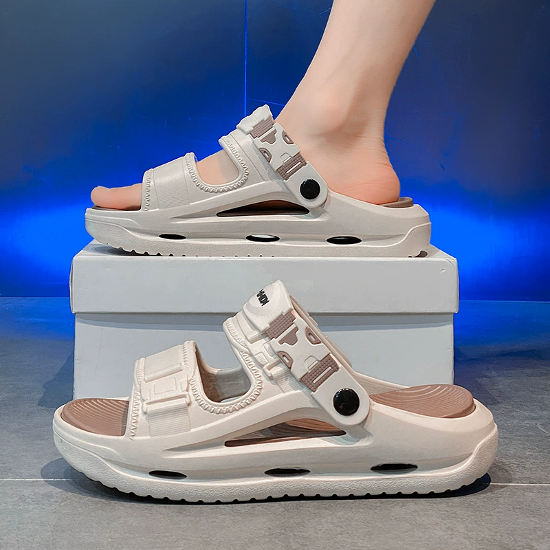 Мужские сандалии 2025, новые национальные модные шлепанцы на высокой подошве и толстой подошве, уличные сандалии для вождения, сандалии