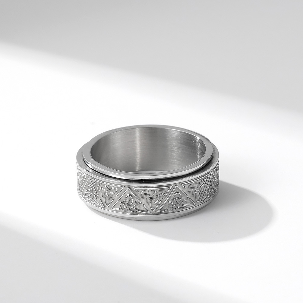 Fashion Geometric Titanium Steel Rings Polishing Stainless Steel Rings display picture 2