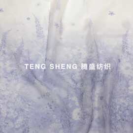 双边定位印花面料  仿天丝雪纺印花面料  可更换底料  数码厂印花