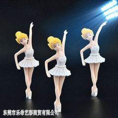 Fish tank landscape art ballet girl PVC plastic crafts keychain accessories miniature landscape moss decoration