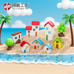 微景观创意多巴胺房子童话小屋树脂工艺品diy装饰配件桌面小摆件