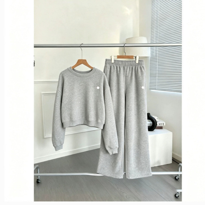 2026 Cross-border A1O Printed Pants and Sweatshirt Set for Women, Versatile Yoga Sports Sweatshirt Set, Lightweight Set