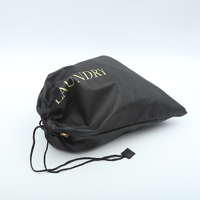 无纺布束口袋收纳防尘包装鞋袋拉绳抽绳袋制酒店一次性洗衣袋|ru
