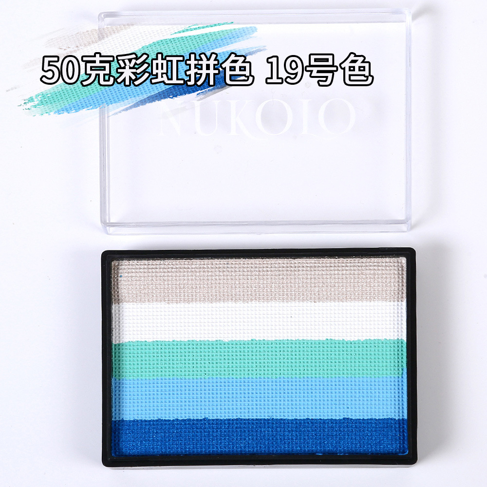 50g 6 colores a juego Arco Iris tira cara pintura a base de agua color a juego pigmento lavable cuerpo Arco Iris Cara color cubierta