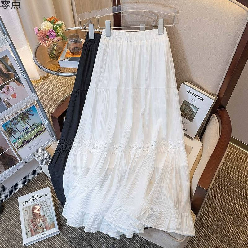 Женская новая толстая юбка больших размеров, юбка с высокой талией, женская французская длинная юбка, универсальная юбка-тортик