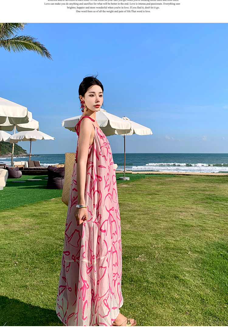F6482 610K ÁO HAI DÂY NỮ SHETDT MÙA HÈ HỌA TIẾT HOA HAI DÂY HỞ VAI THỜI TRANG NỮ ĐỒ ĐI BIỂN VÁY MAXI G02 SẢN PHẨM MỚI