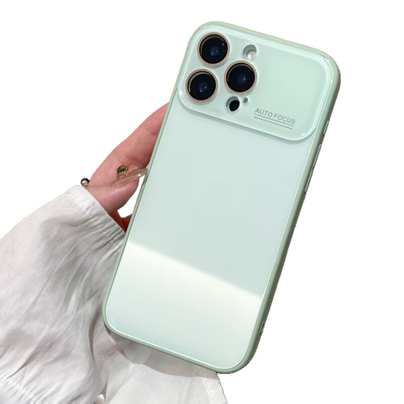 适用iPhone16Promax冰感大视窗手机壳苹果15液态玻璃14硅胶保护套|undefined