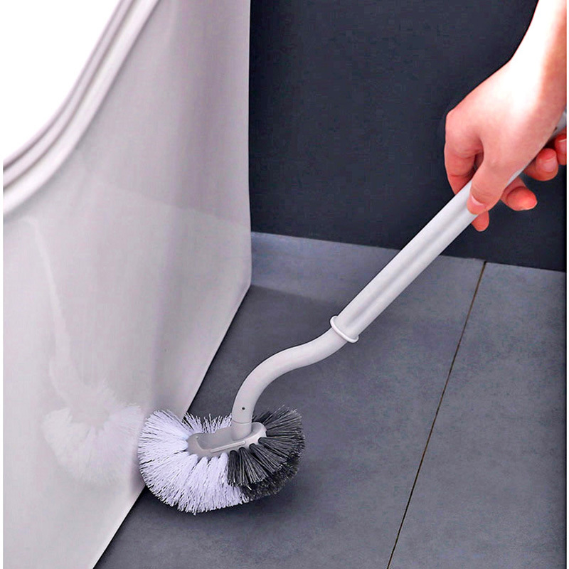 도매 화장실 브러시 가정용 플라스틱 곡선 긴 손잡이 화장실 브러시 욕실 화장실 화장실 화장실 청소 다목적 브러시