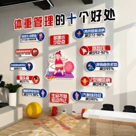 体重管理门诊文化墙海报健康宣传教减肥标语贴纸医院体检中心挂图