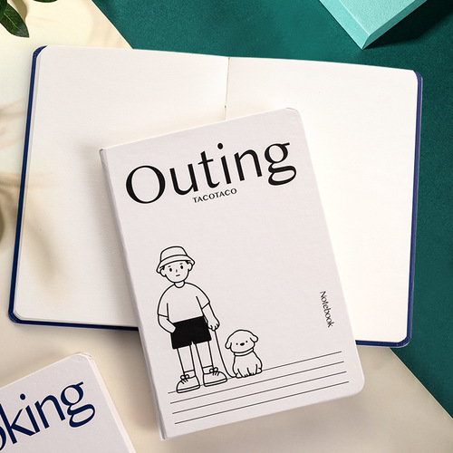 TacoTaco blank hardcover cartoon diary notes notepad fishing exercise book cute stationery for students