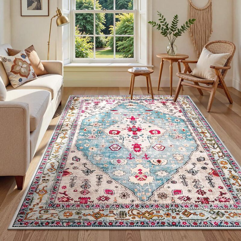 Cross-Border Amazon Persian Imitation Cashmere Washable Floor Mats for Living Room, Skin-Friendly and Comfortable Large Carpets in Stock for Wholesale Cross-Border Amazon Persian Imitation Cashmere Washable Floor Mats for Living Room, Skin-Friendly and Comfortable Large Carpets in Stock for Wholesale