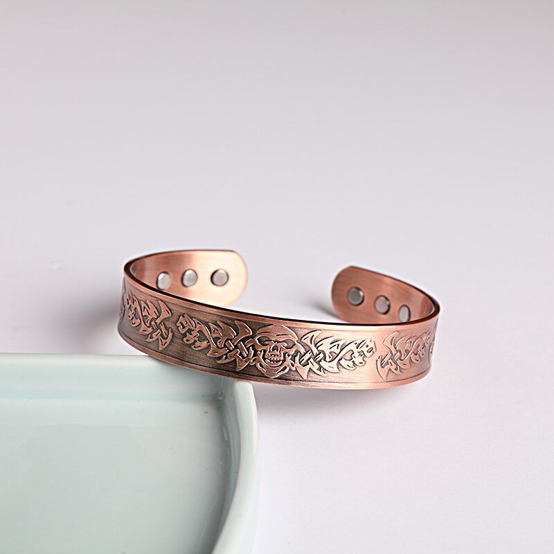 copper magnetic retro bracelet natural stone