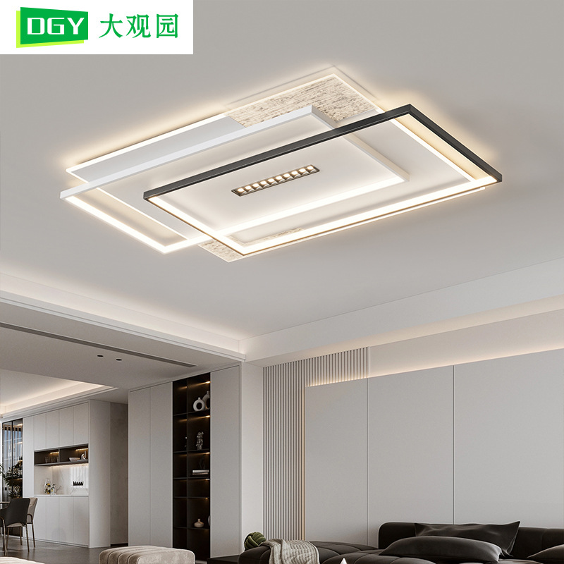 Lámpara de techo de sala de estar de espectro completo, simple y moderna, nueva lámpara de sala de protección ocular LED inteligente atmosférica de alta gama 440L