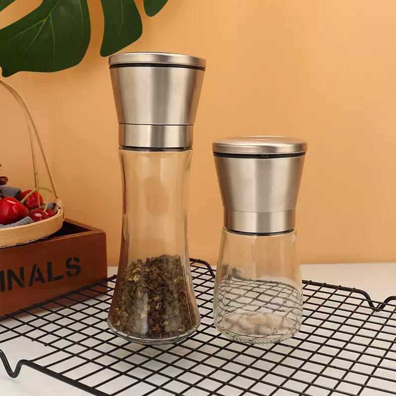 304不锈钢研磨器家用厨房手动调料瓶胡椒研磨器现磨海盐花椒孜然