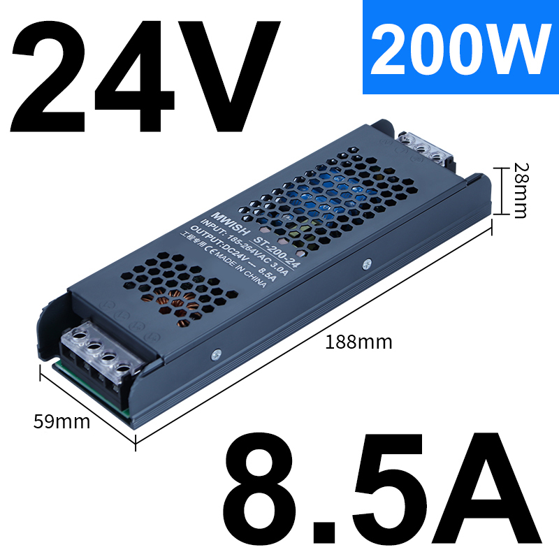 220V a bajo voltaje 12V24V transformador de lámpara Mingwei caja de lámparas de cartón publicitario DC Black King Kong interruptor de alimentación