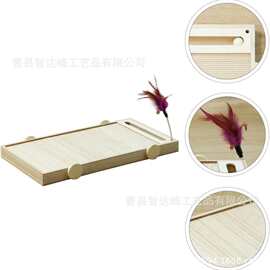 木制猫抓板宠物猫咪玩具耐磨不掉屑立式防猫抓沙发保护磨抓实木板