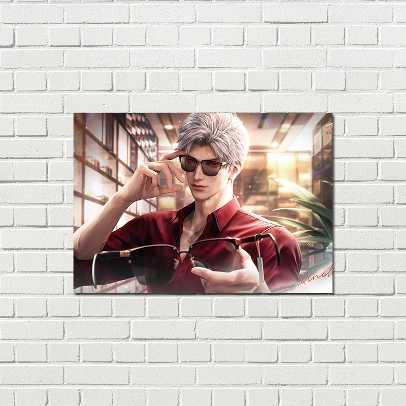 Qin Che Poster High-Quality Copperplate Paper Set of 8 Pictures Anime Peripheral Dormitory Cartoon Wall Sticker Decorative Painting Background Wall