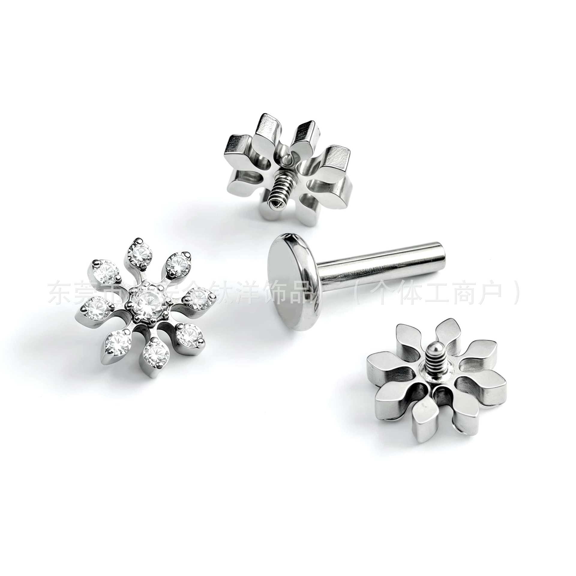 Pointed titanium steel lip stud product view