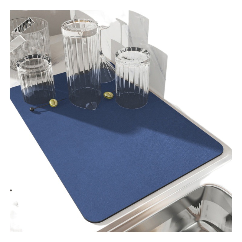 Estera de drenaje de cocina de color sólido simple mesa de barro de diatomeas absorbente estera antideslizante restaurante vajilla antiquemaduras aislamiento estera de vajilla
