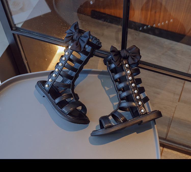 Sandali da ragazza alti Top romani 2023 estate nuovi bambini bambine moda scarpe da principessa bambini grandi_voghion.com