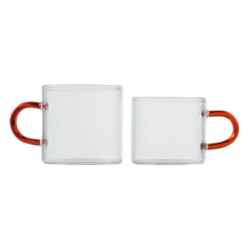 Оптовая стеклянная высокотемпературная дегустационная чашка утолщенная чайная чашка малой емкости Бытовая с ручкой прозрачная чайная чашка кунг-фу маленькая ручка чашки